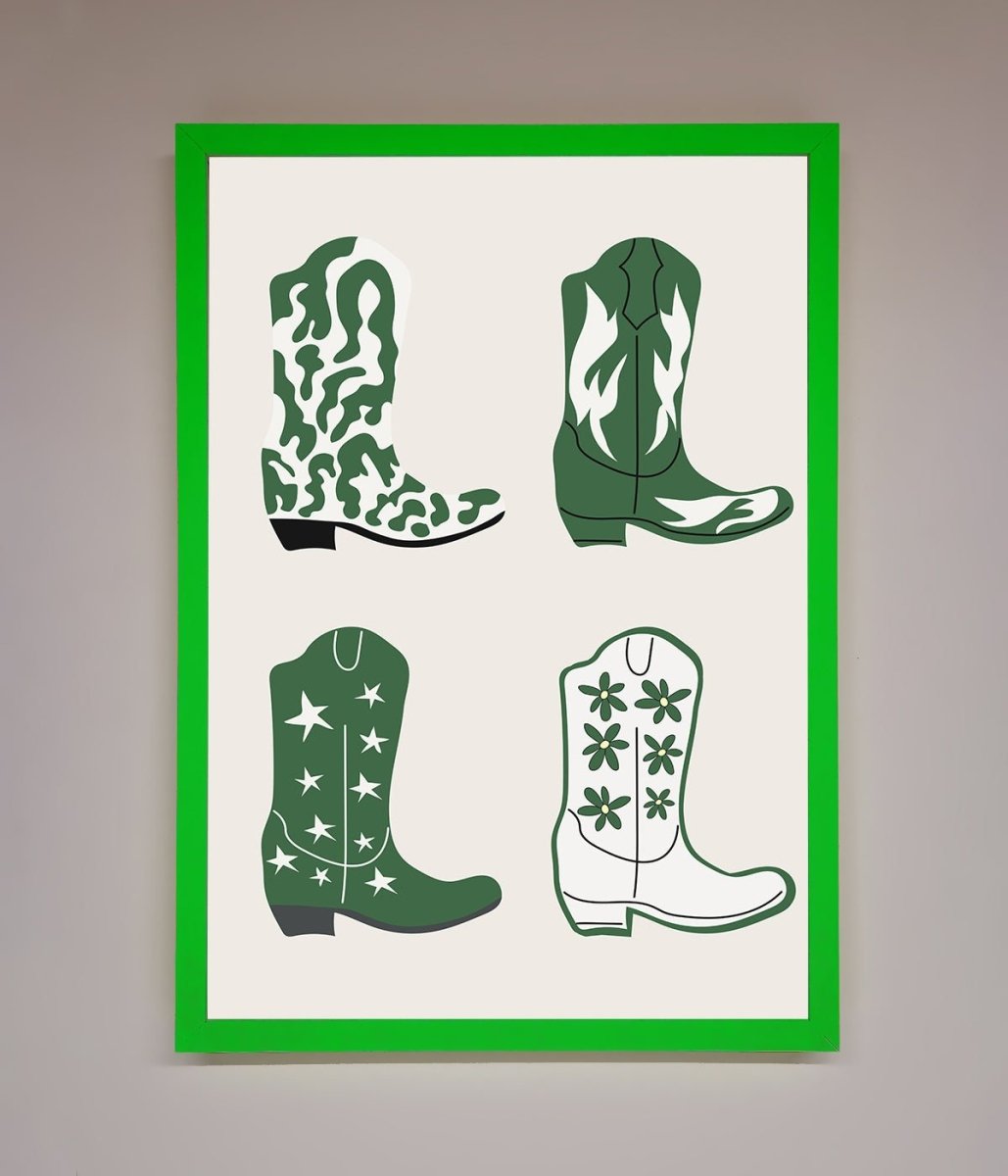 Cowboy Boots Framed Print - Zestio