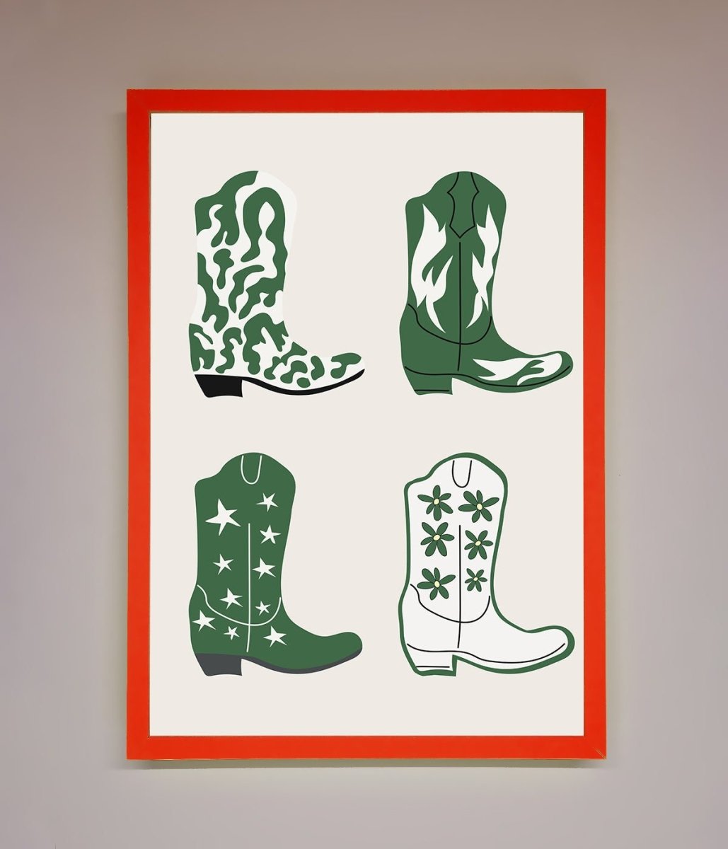 Cowboy Boots Framed Print - Zestio