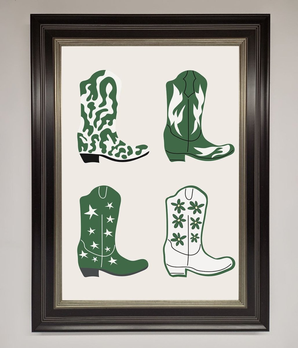 Cowboy Boots Framed Print - Zestio
