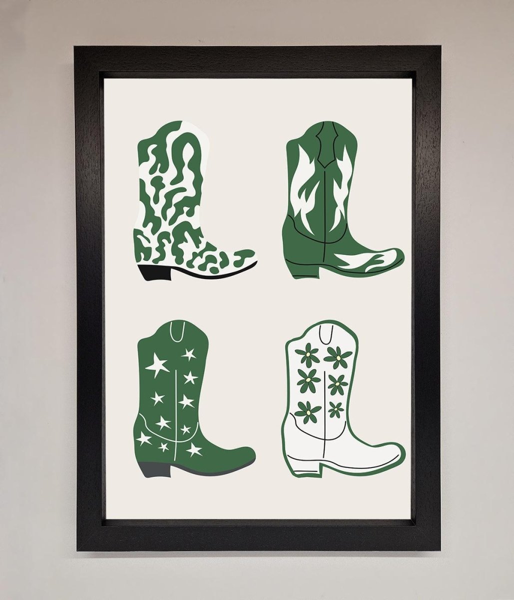 Cowboy Boots Framed Print - Zestio