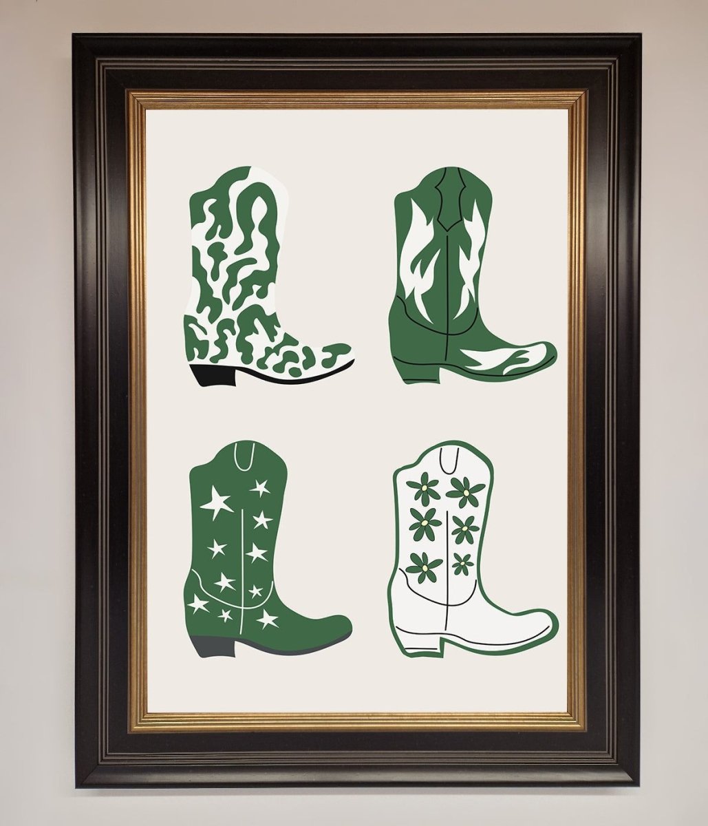 Cowboy Boots Framed Print - Zestio