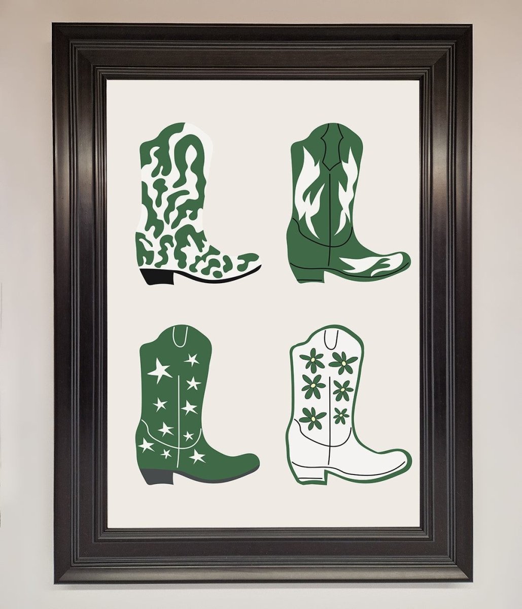 Cowboy Boots Framed Print - Zestio