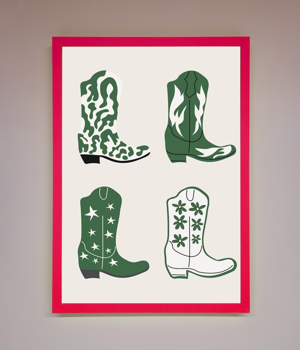 Cowboy Boots Framed Print - Zestio