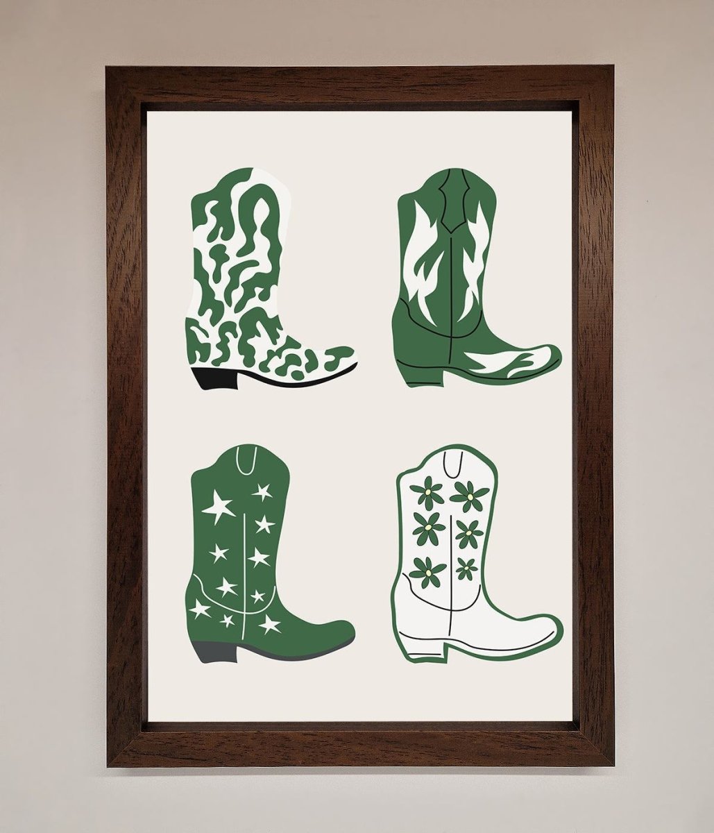 Cowboy Boots Framed Print - Zestio