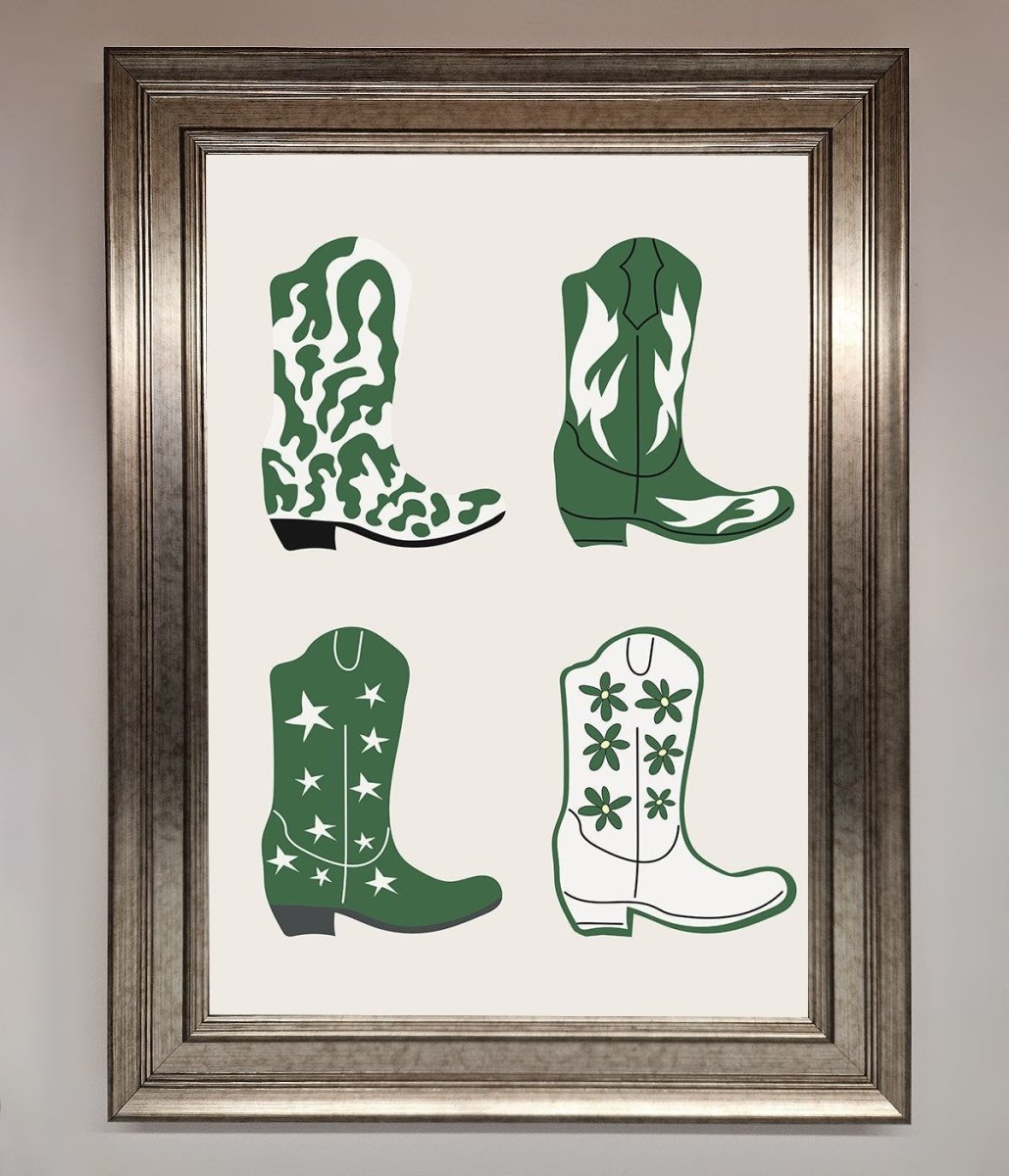 Cowboy Boots Framed Print - Zestio