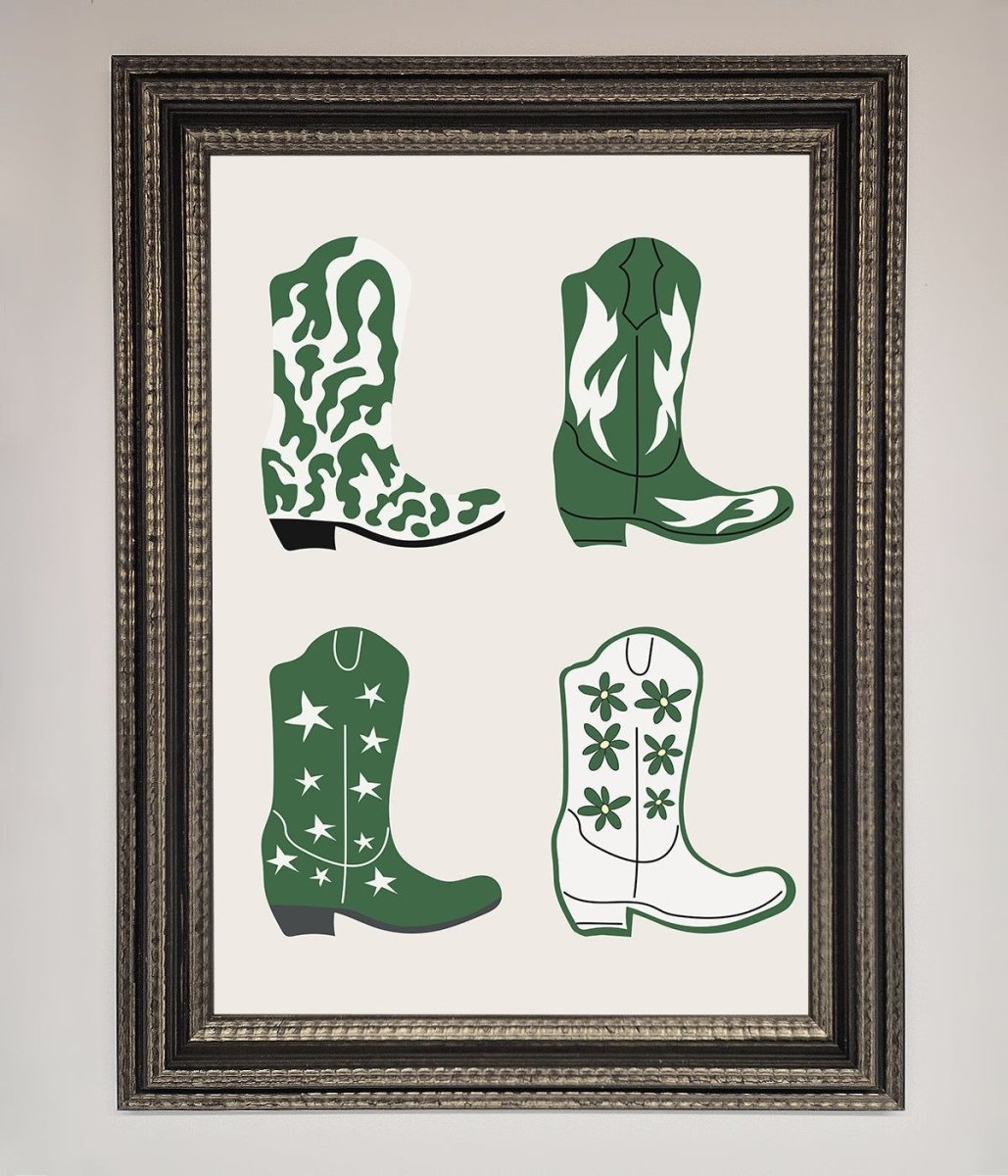 Cowboy Boots Framed Print - Zestio