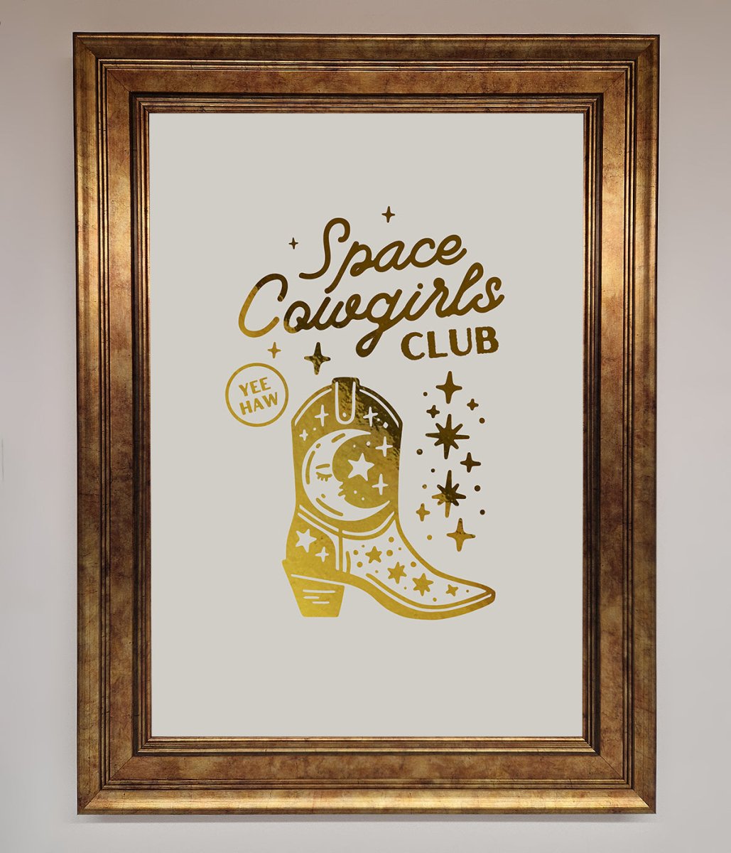 Cowgirl Boot Foil Print - Zestio