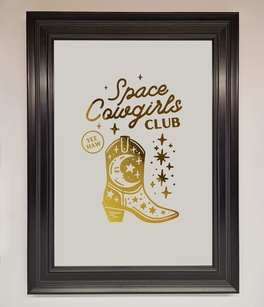 Cowgirl Boot Foil Print - Zestio