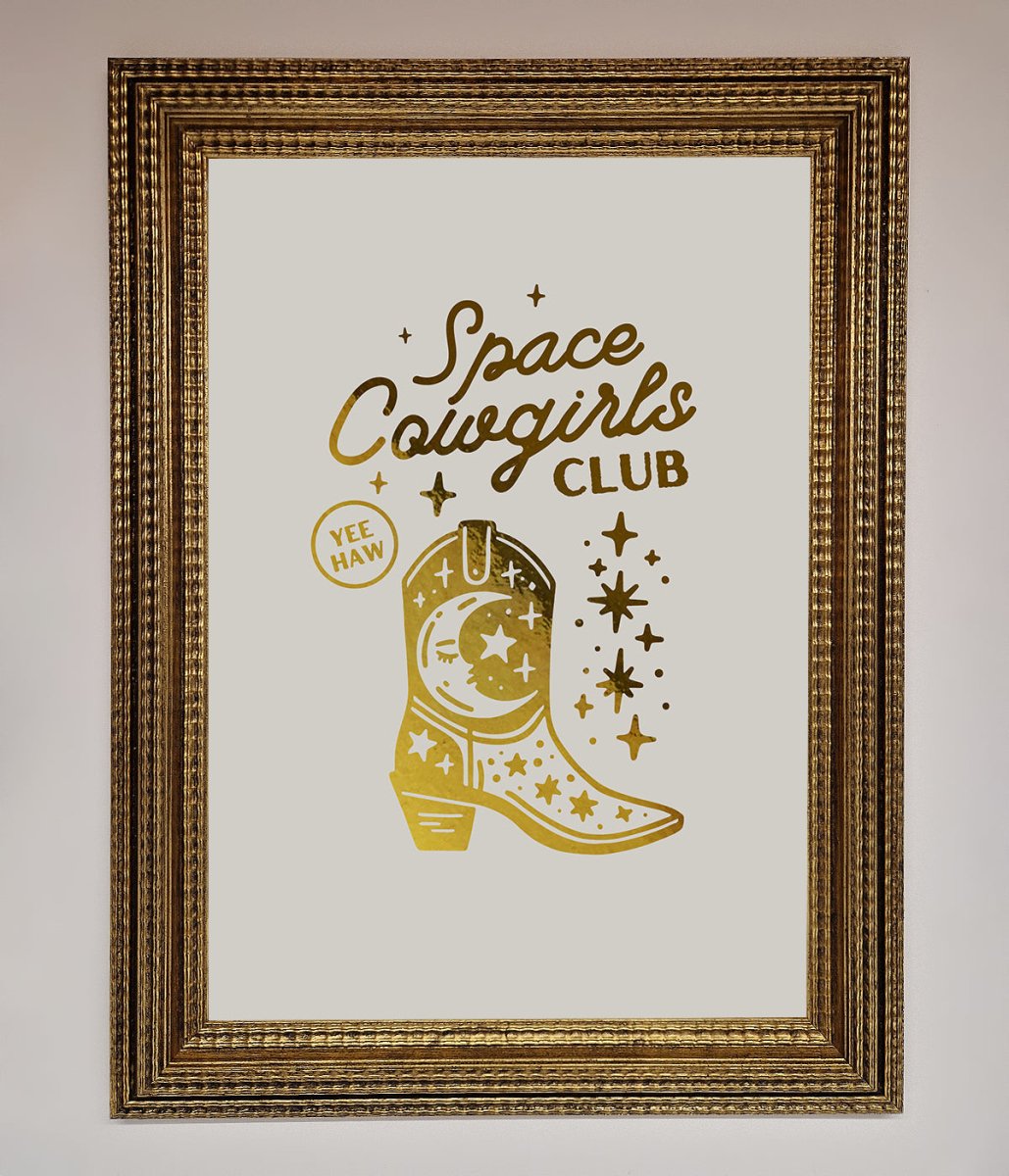Cowgirl Boot Foil Print - Zestio