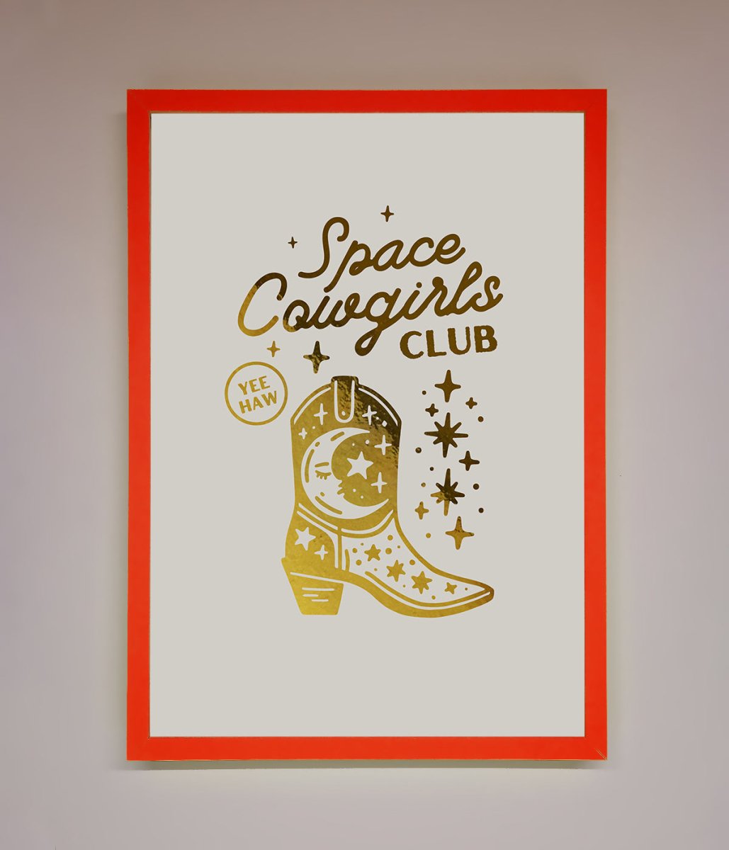 Cowgirl Boot Foil Print - Zestio