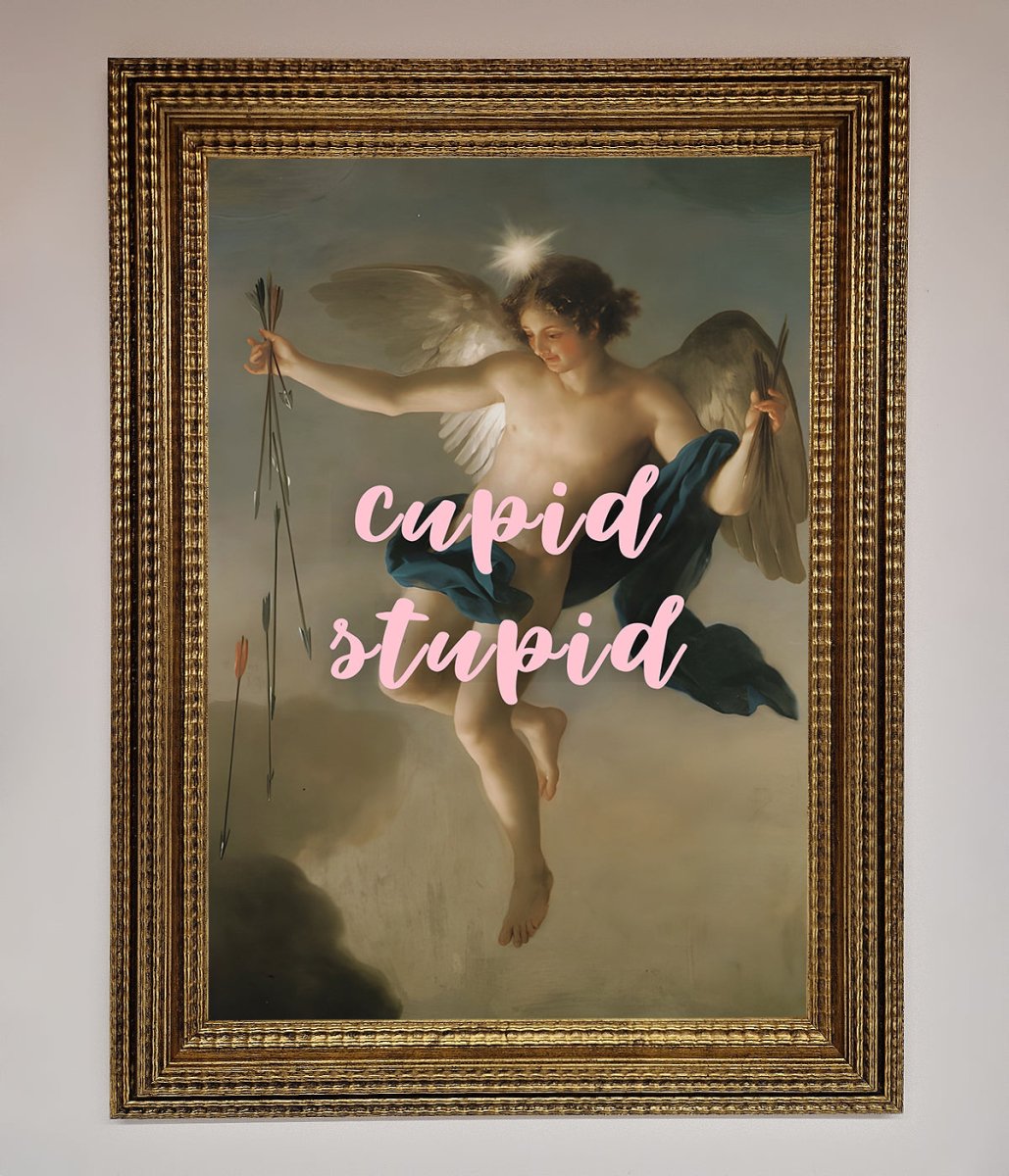 Cupid Stupid Framed Poster - Zestio
