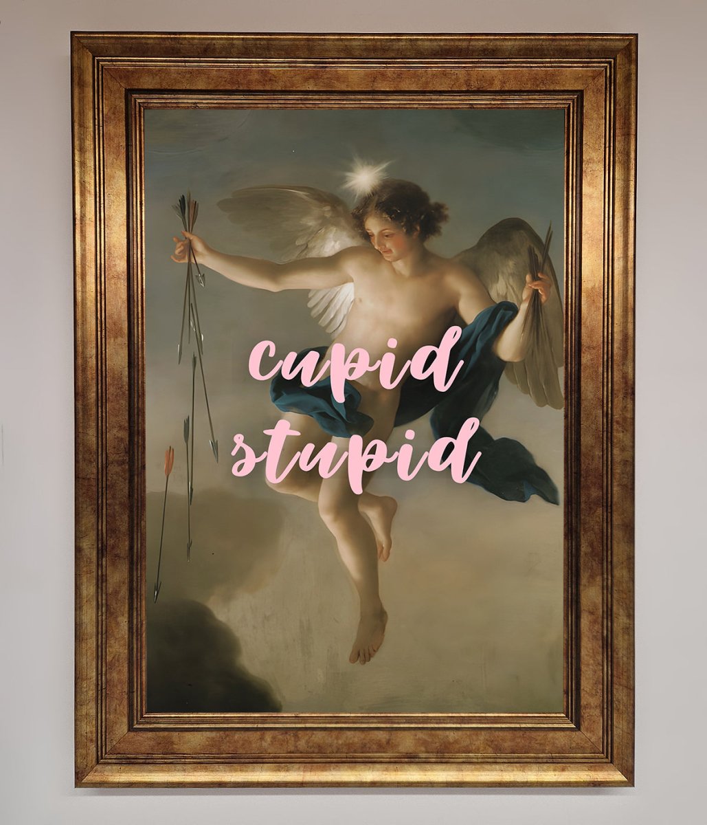Cupid Stupid Framed Poster - Zestio
