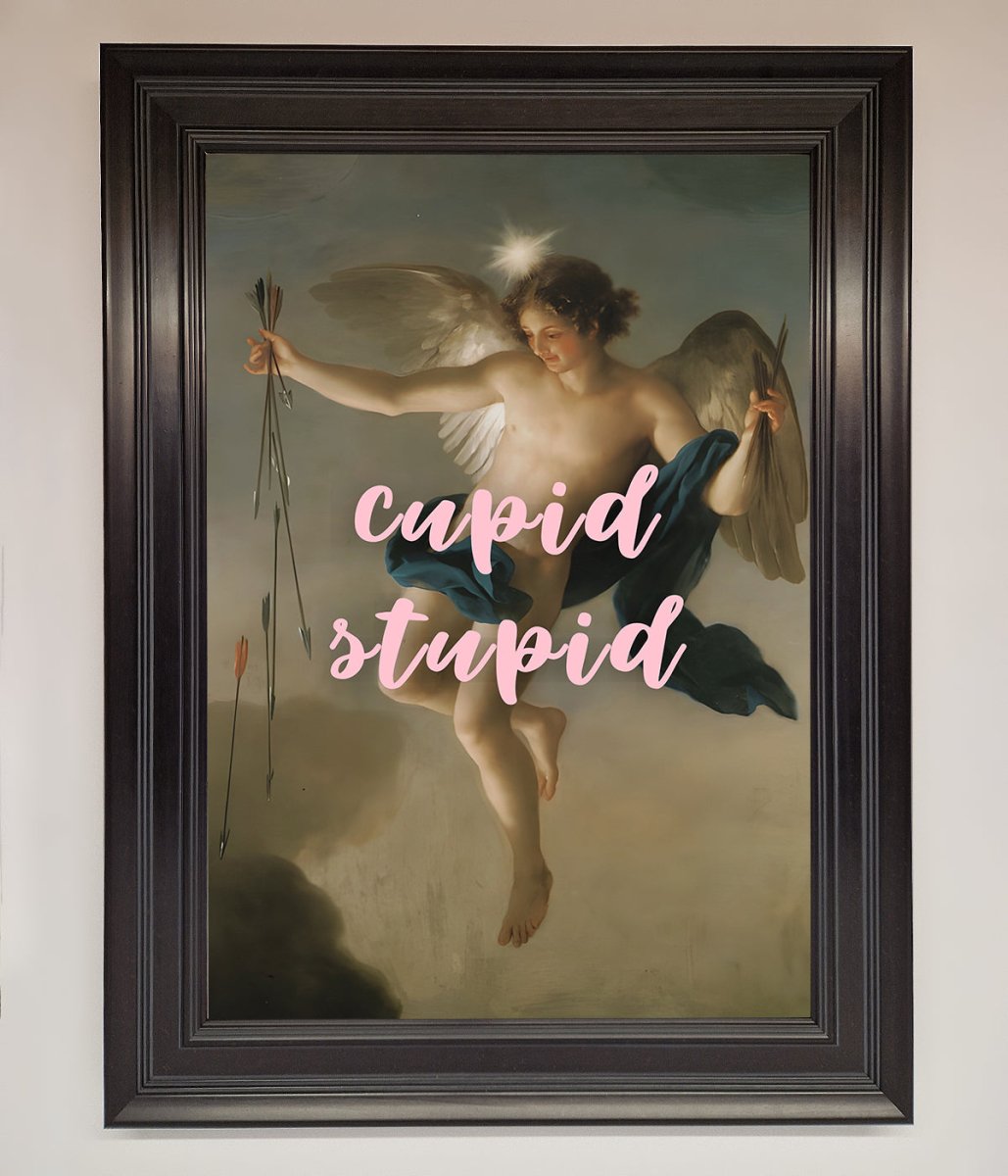 Cupid Stupid Framed Poster - Zestio