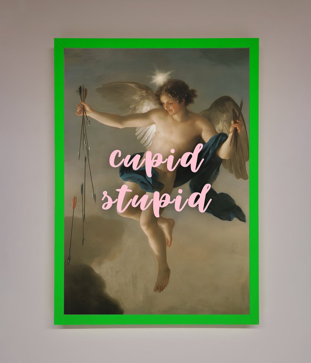 Cupid Stupid Framed Poster - Zestio