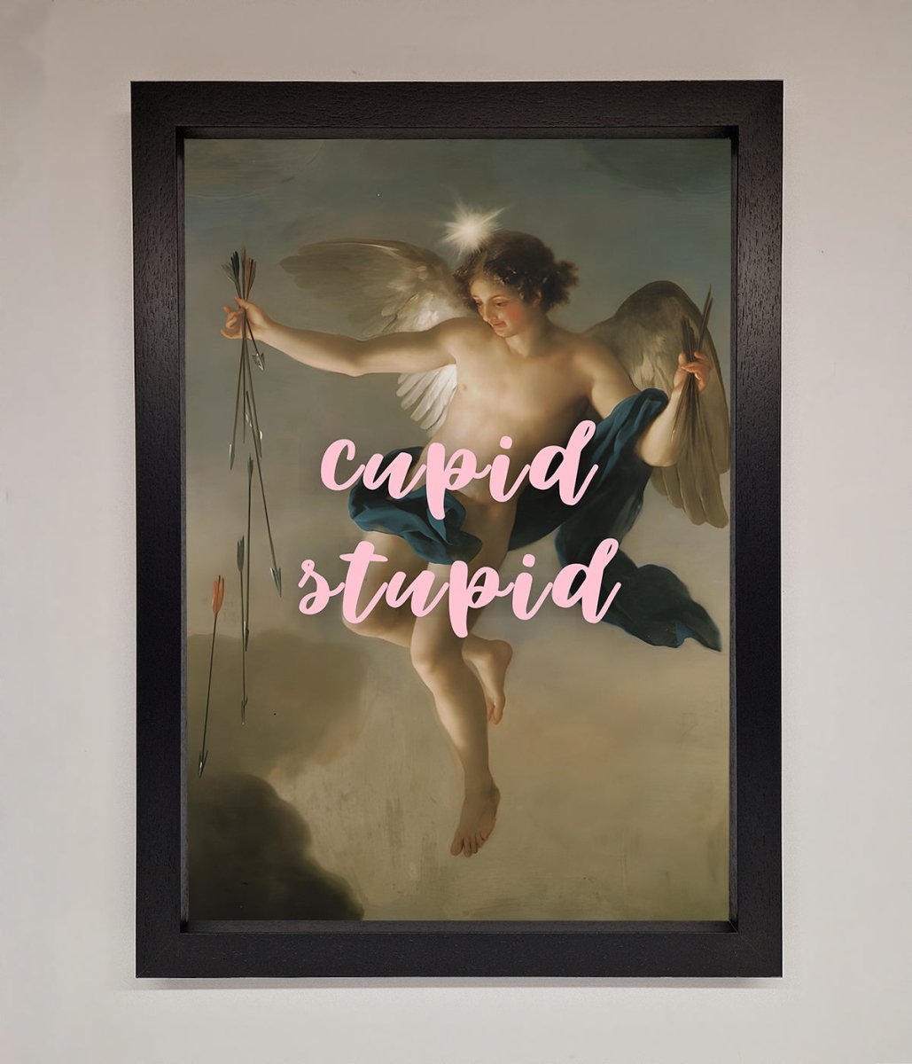 Cupid Stupid Framed Poster - Zestio