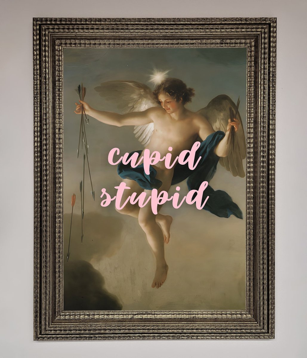 Cupid Stupid Framed Poster - Zestio