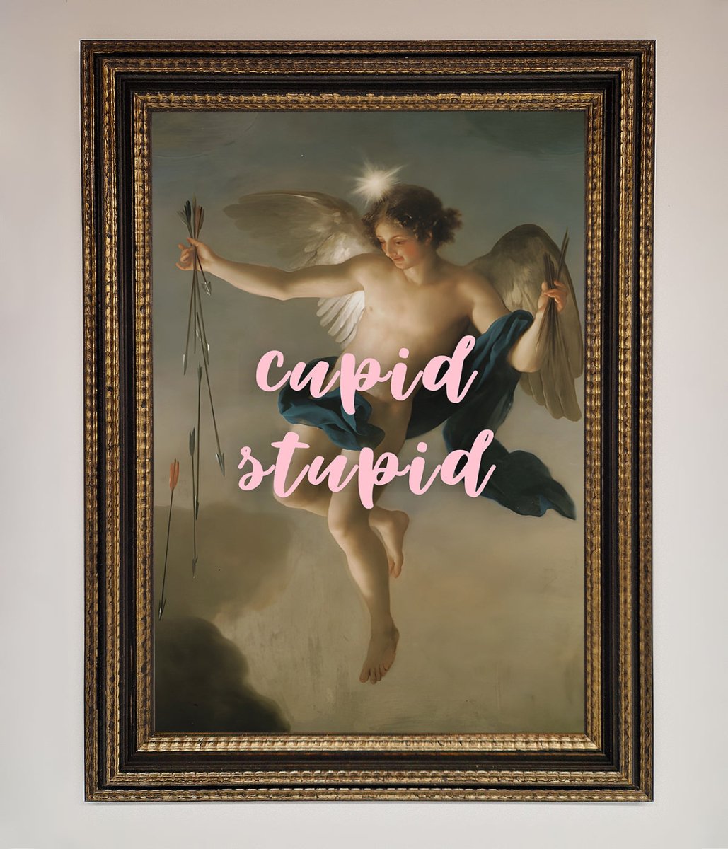 Cupid Stupid Framed Poster - Zestio