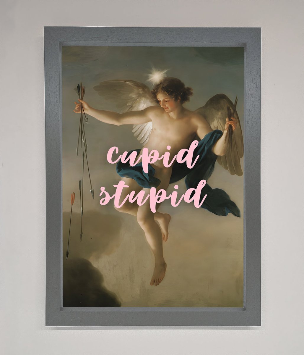 Cupid Stupid Framed Poster - Zestio