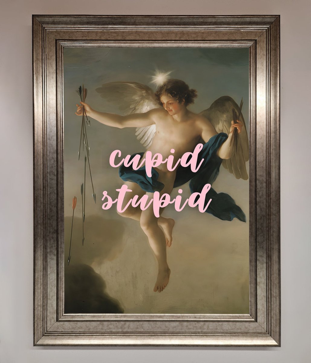Cupid Stupid Framed Poster - Zestio