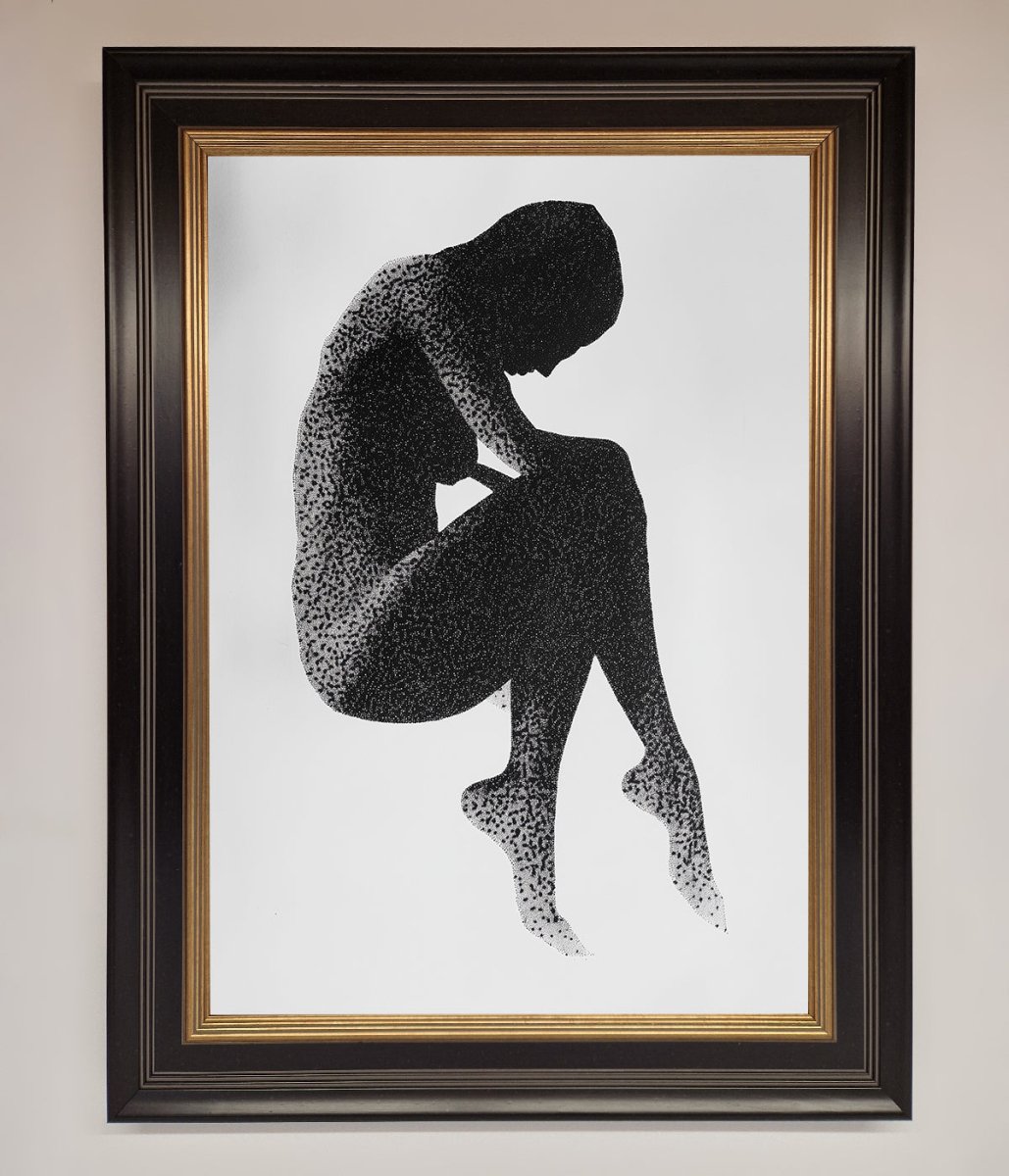 Dotted Figure Framed Poster - Zestio