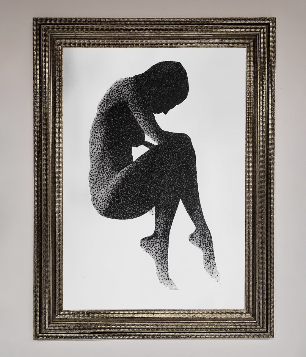 Dotted Figure Framed Poster - Zestio