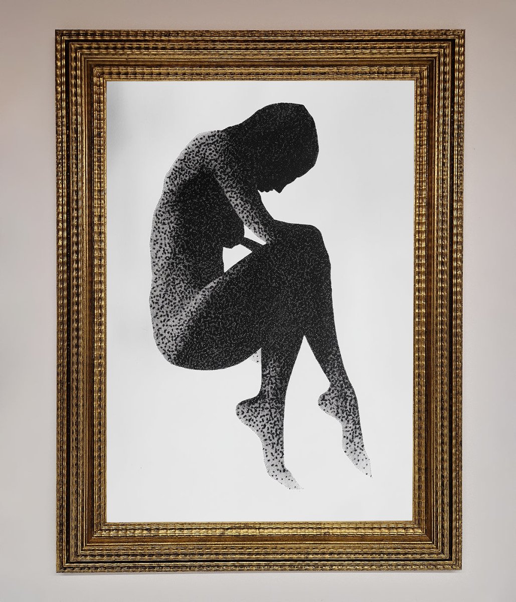 Dotted Figure Framed Poster - Zestio