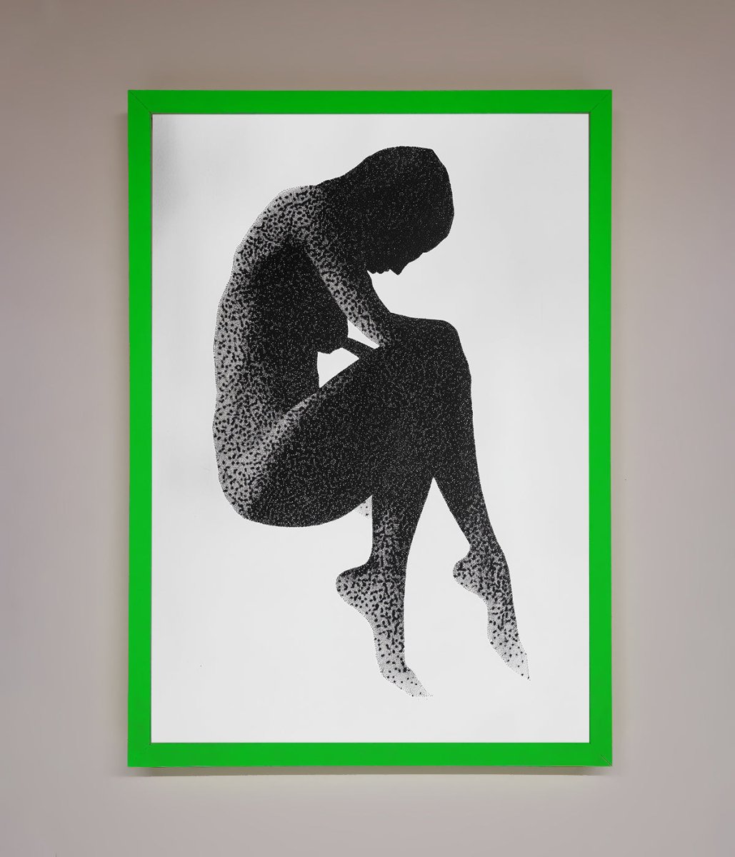 Dotted Figure Framed Poster - Zestio