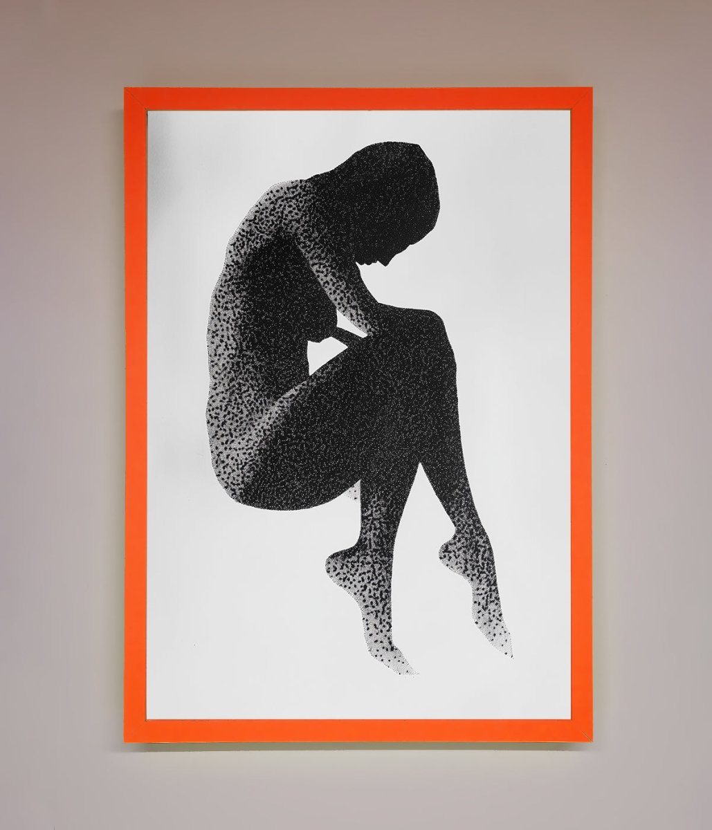 Dotted Figure Framed Poster - Zestio