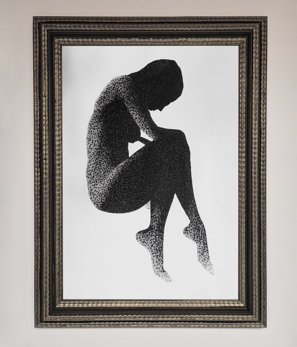 Dotted Figure Framed Poster - Zestio