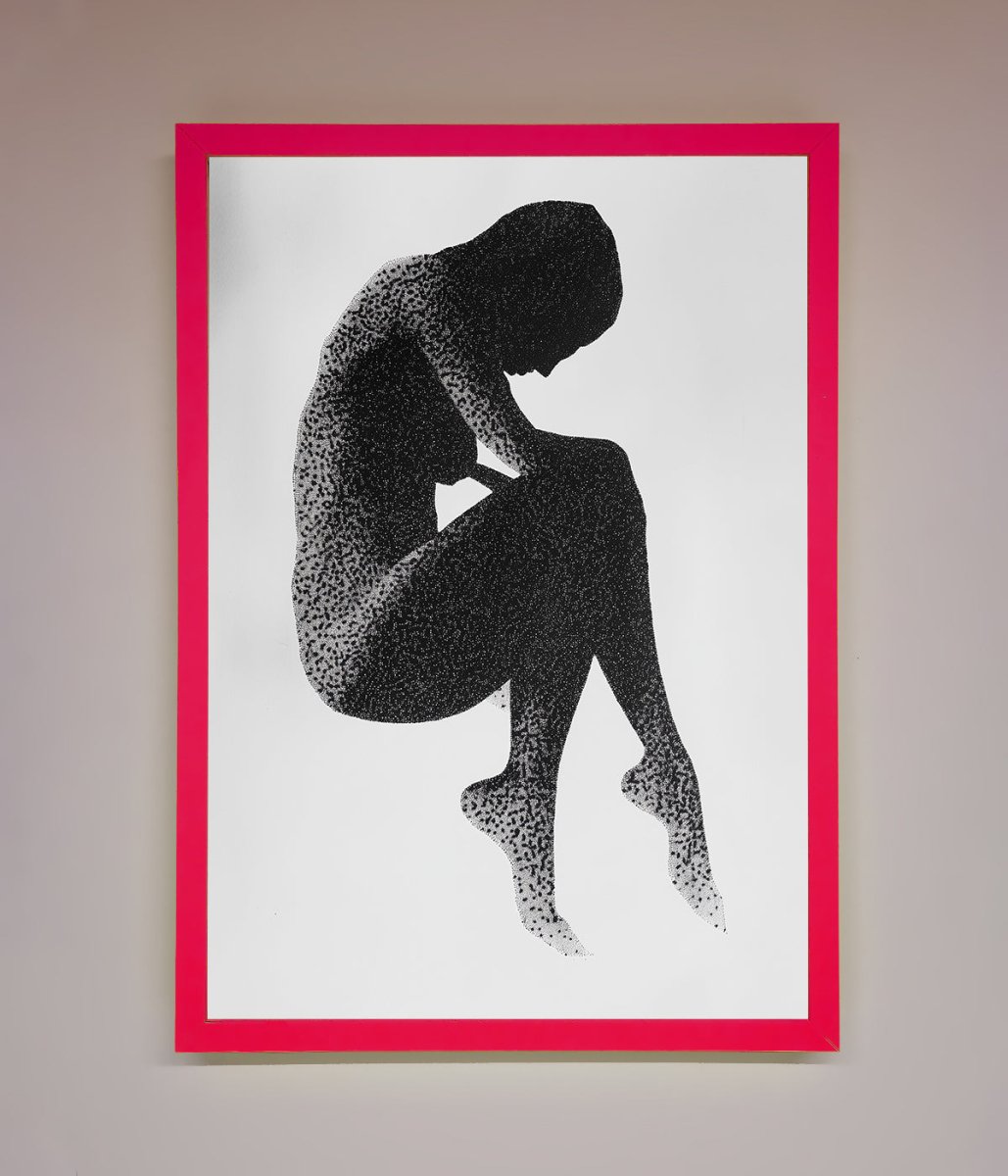 Dotted Figure Framed Poster - Zestio