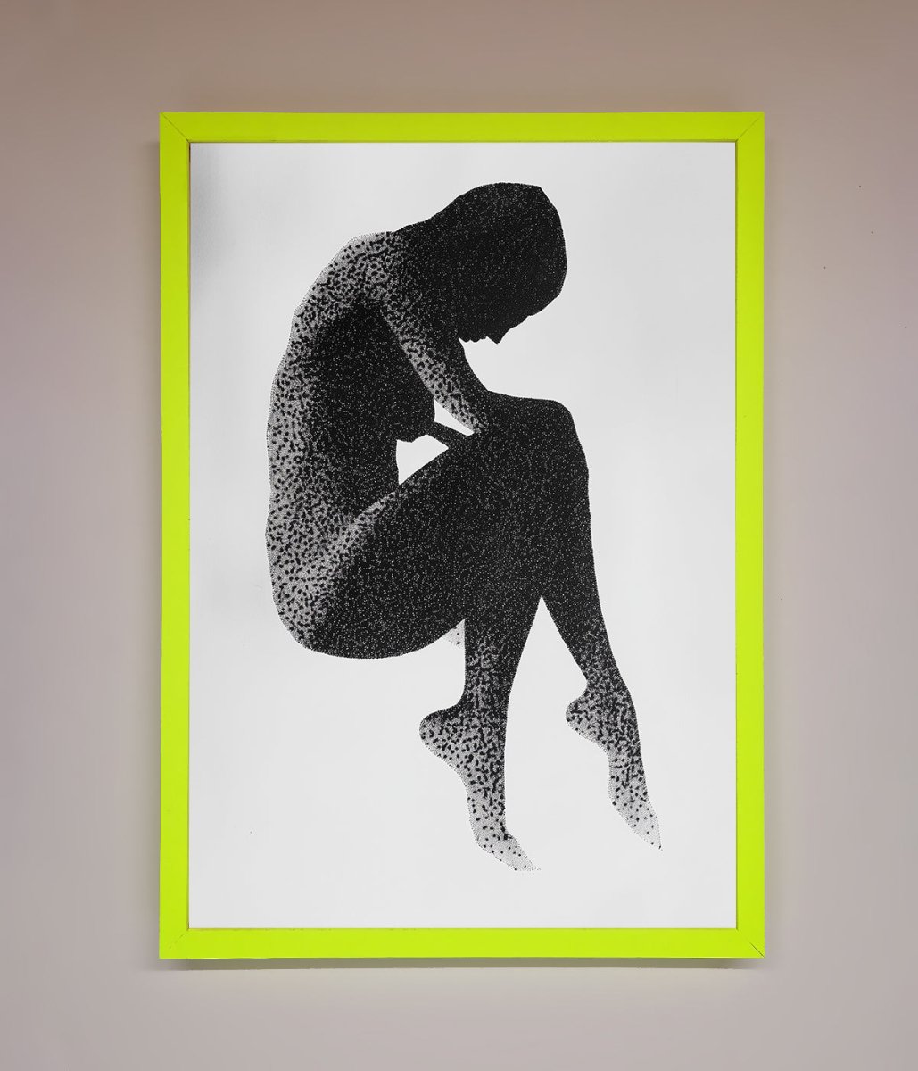 Dotted Figure Framed Poster - Zestio