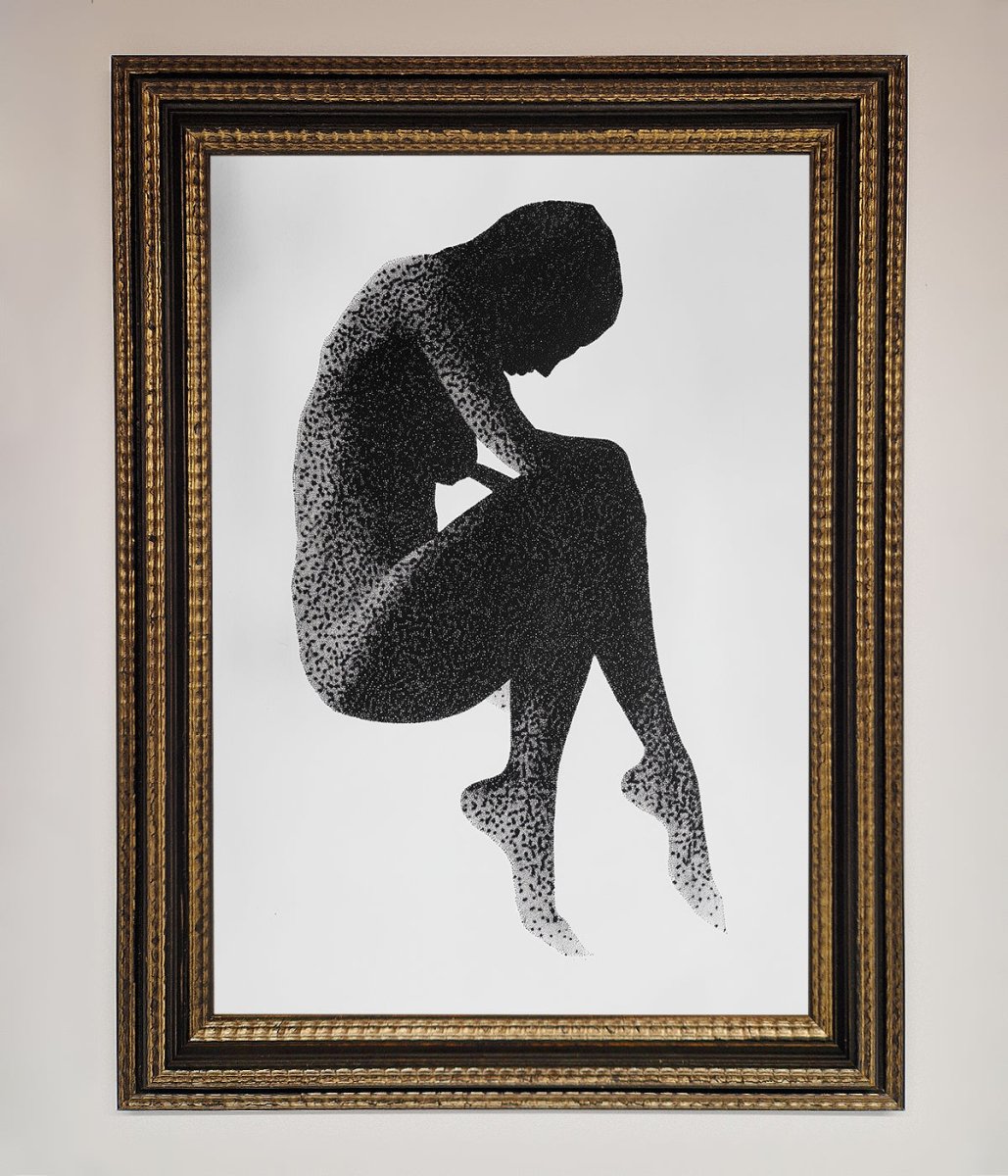 Dotted Figure Framed Poster - Zestio