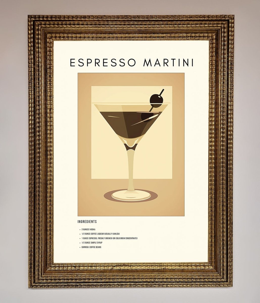 Espresso Martini Cocktail Framed Print - Zestio