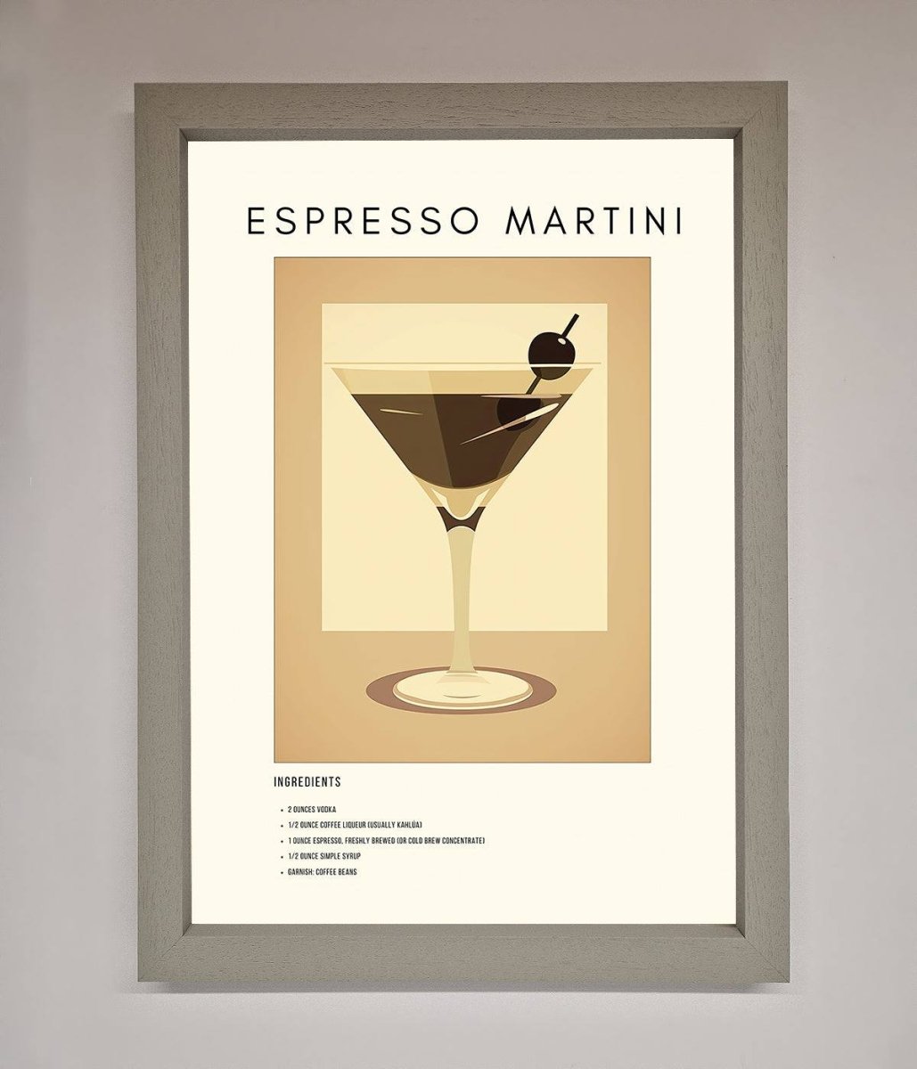 Espresso Martini Cocktail Framed Print - Zestio