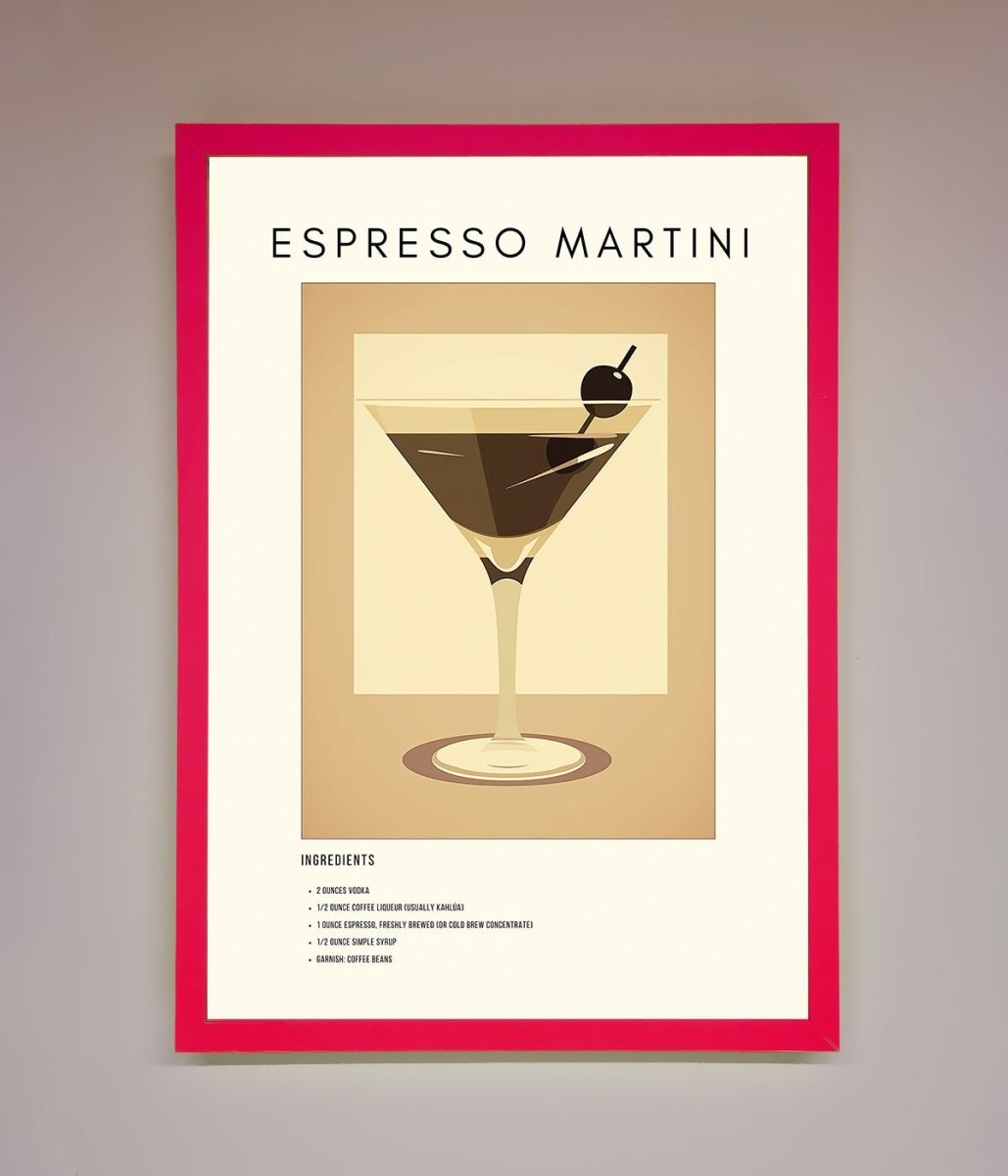 Espresso Martini Cocktail Framed Print - Zestio