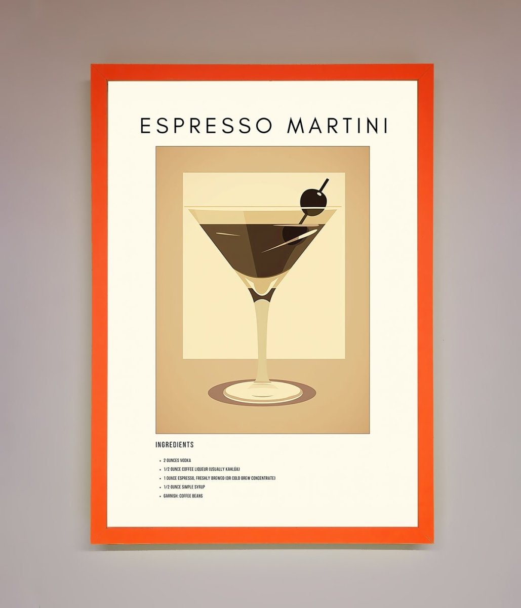 Espresso Martini Cocktail Framed Print - Zestio