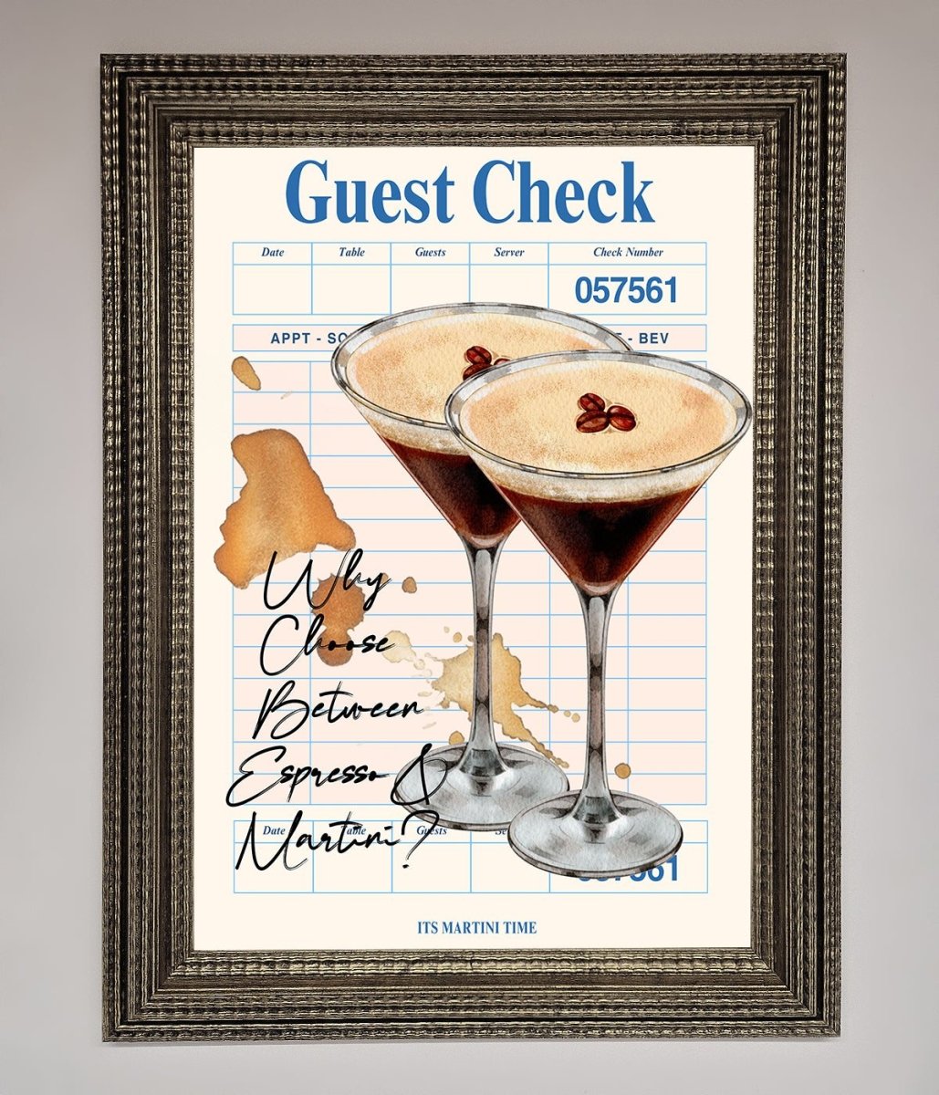 Espresso Martini Framed Wall Art - Zestio