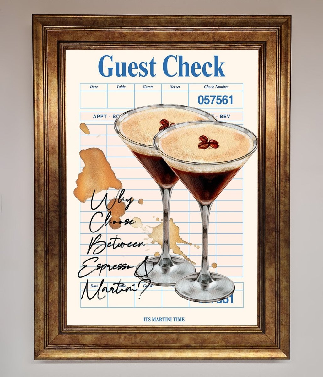 Espresso Martini Framed Wall Art - Zestio