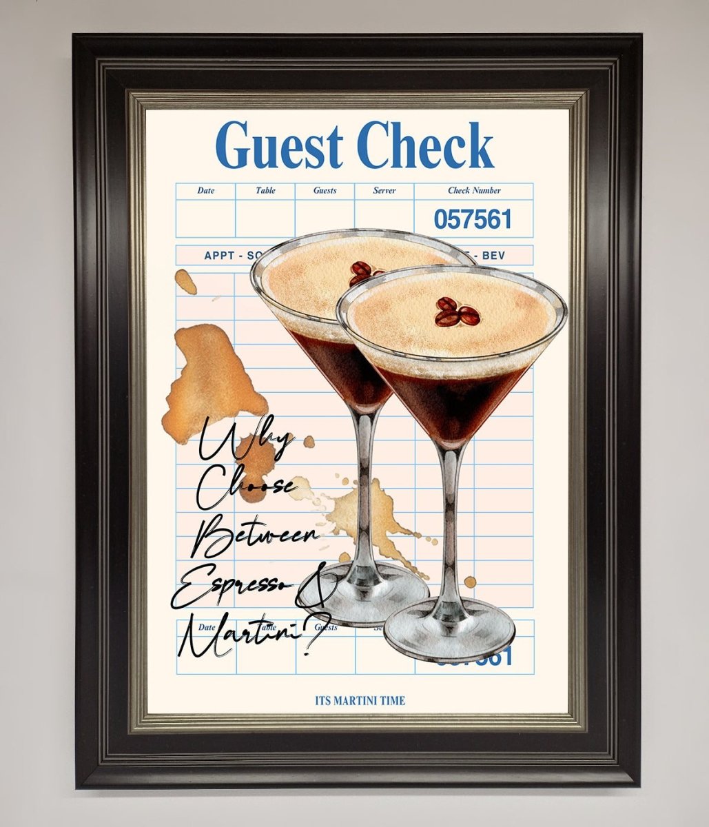 Espresso Martini Framed Wall Art - Zestio