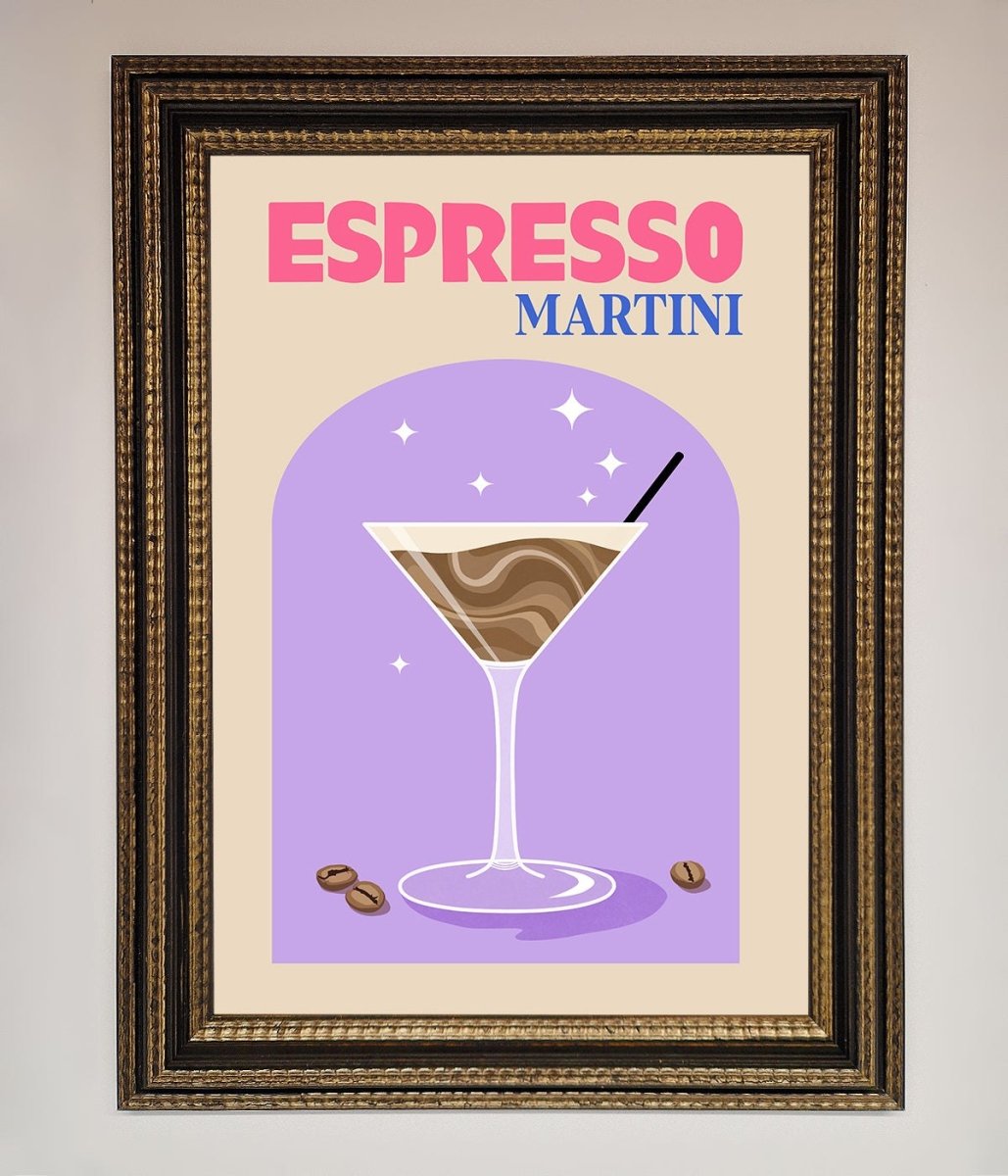 Espresso Martini Lilac Framed Print - Zestio
