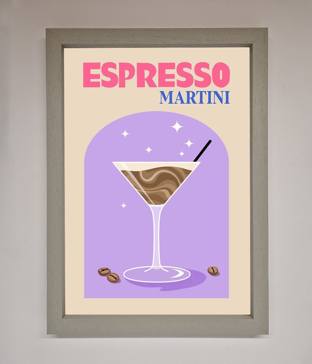 Espresso Martini Lilac Framed Print - Zestio
