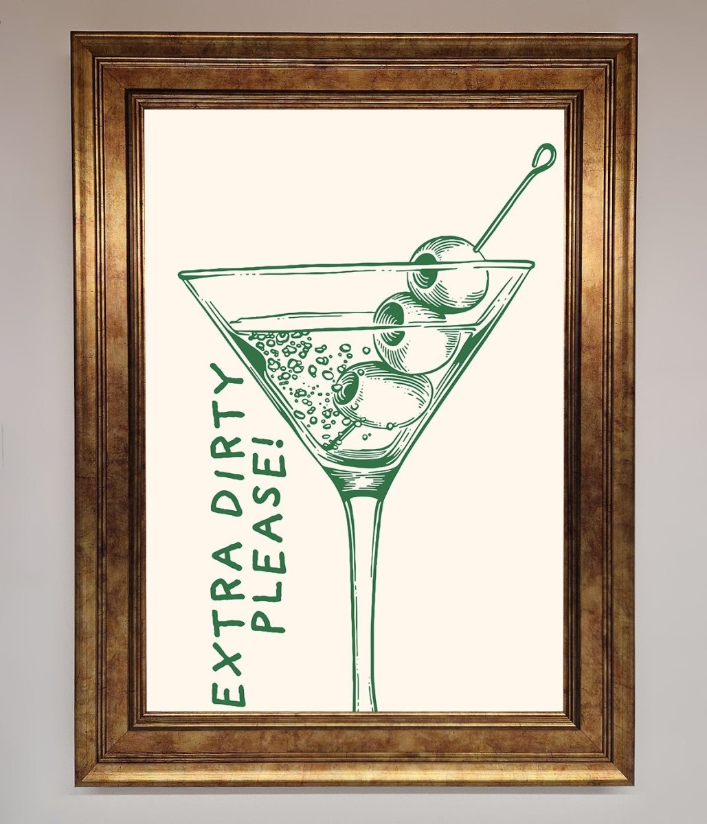 Extra Dirty Please Framed Poster - Zestio