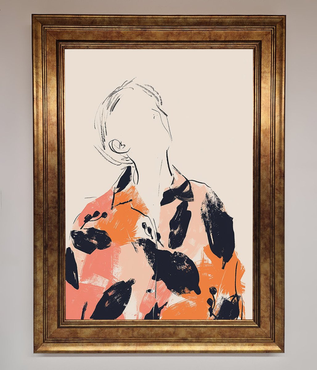 Floral Thinker Framed Wall Art - Zestio