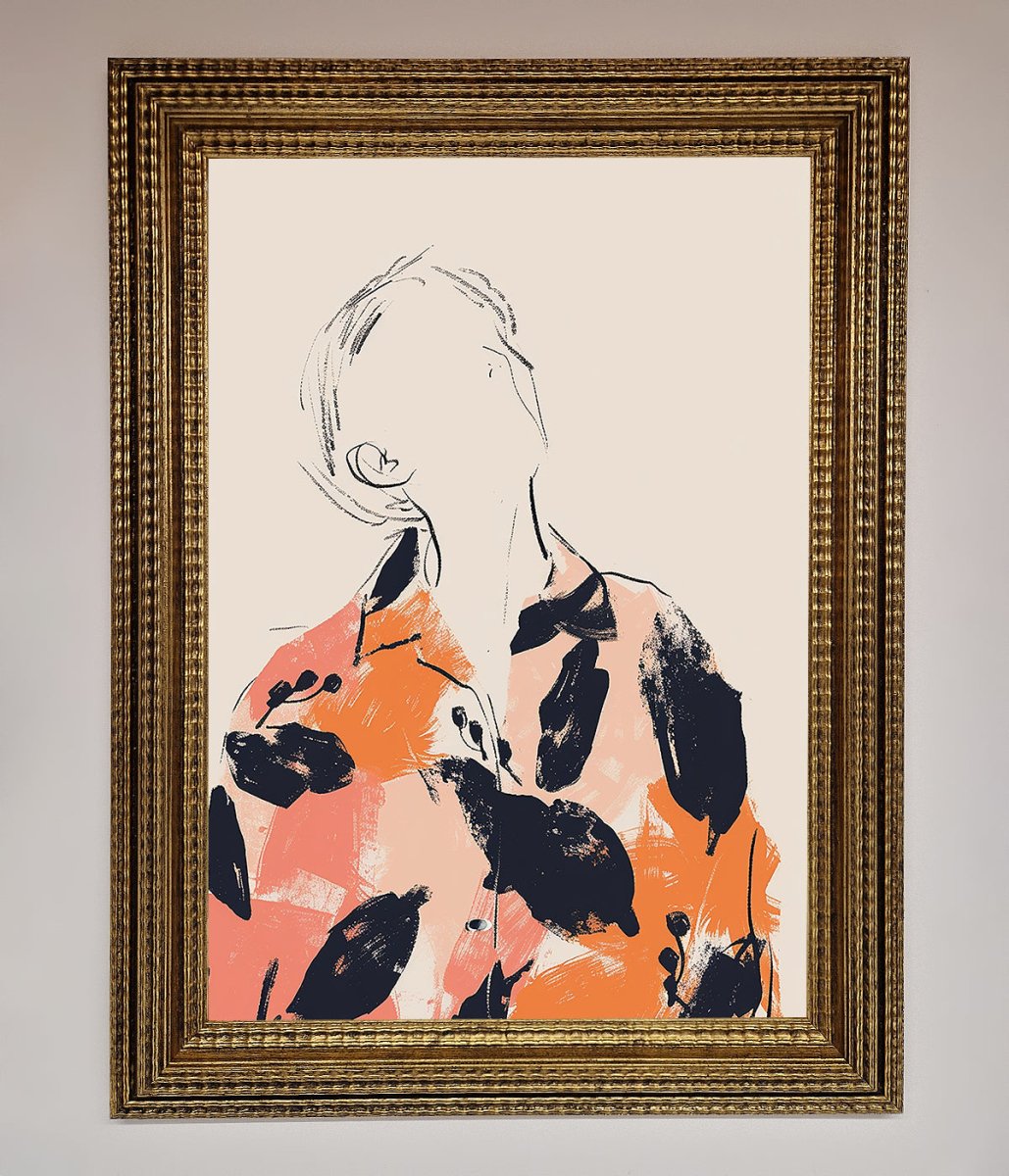 Floral Thinker Framed Wall Art - Zestio