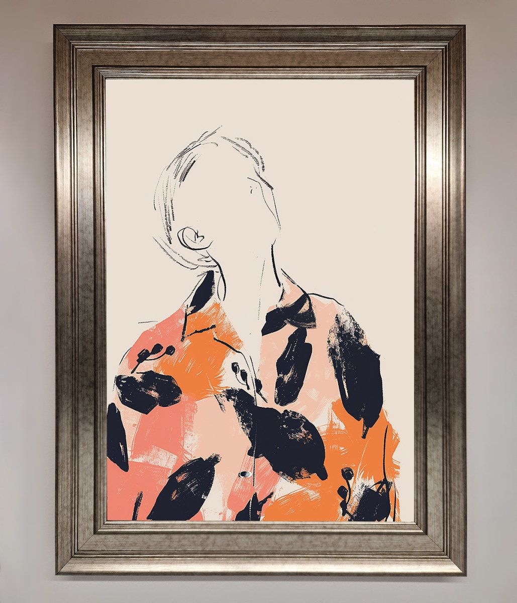 Floral Thinker Framed Wall Art - Zestio