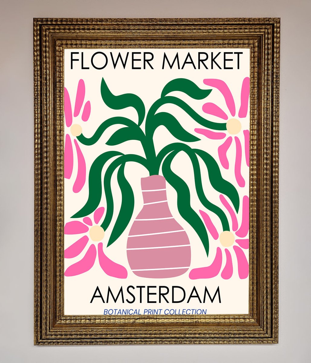 Flower Market Amsterdam Framed Poster - Zestio