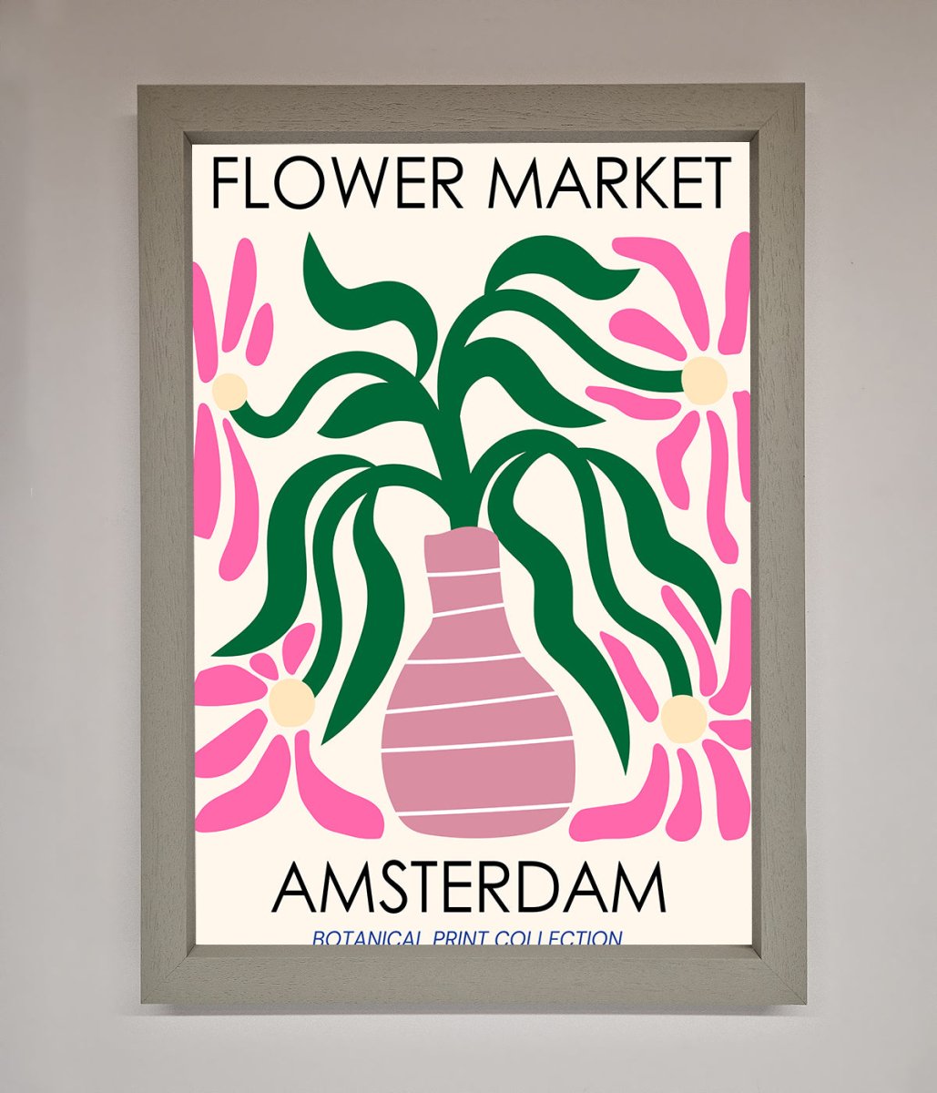 Flower Market Amsterdam Framed Poster - Zestio