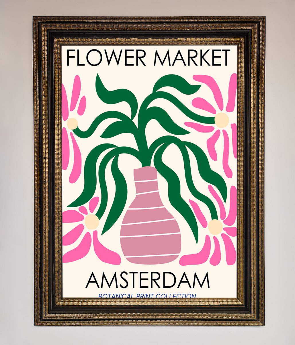 Flower Market Amsterdam Framed Poster - Zestio