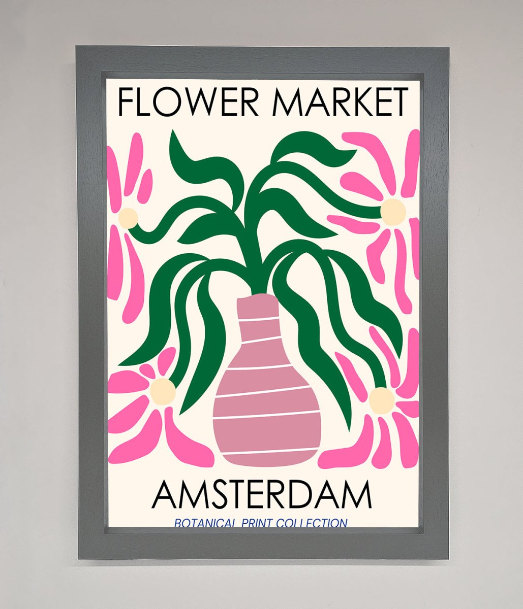 Flower Market Amsterdam Framed Poster - Zestio