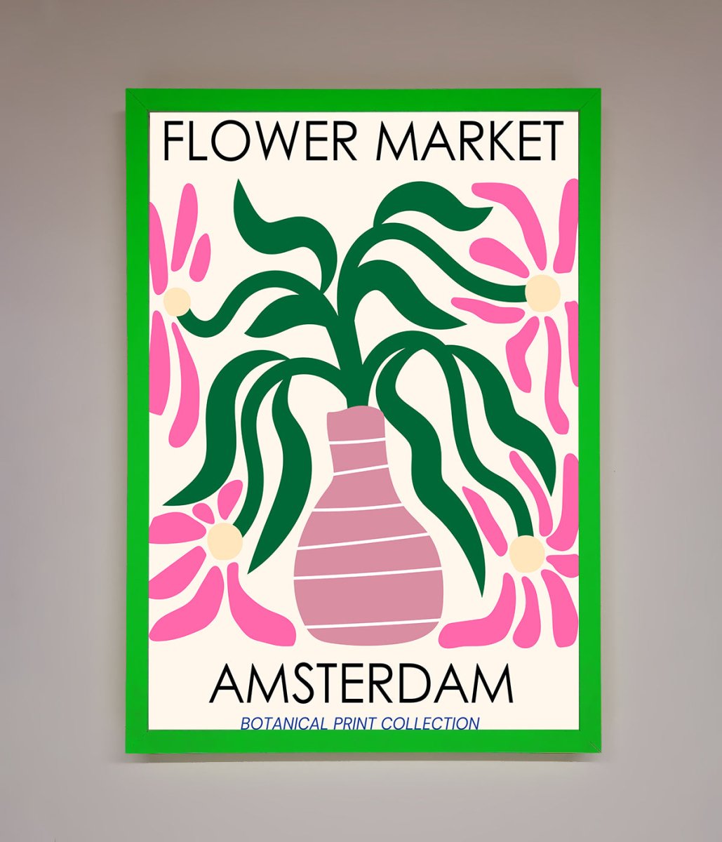 Flower Market Amsterdam Framed Poster - Zestio